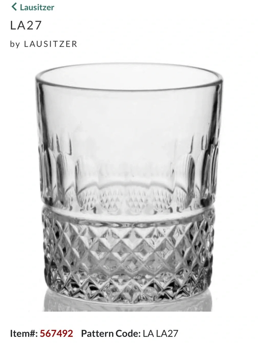 LAUSITZER Cut Crystal Old Fashion - Clear (Set of 6)